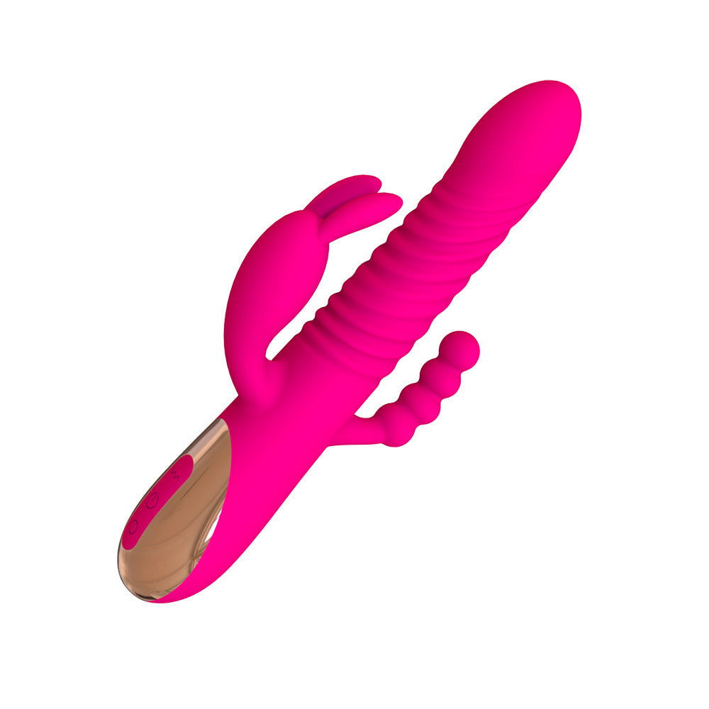 Thrusting Rabbit Vibrator 3 in 1 G-Spot Vibrating Dildo Fun-Mates Thrusting Rabbit Vibrator 3 in 1 G-Spot Vibrating Dildo Fun-Mates