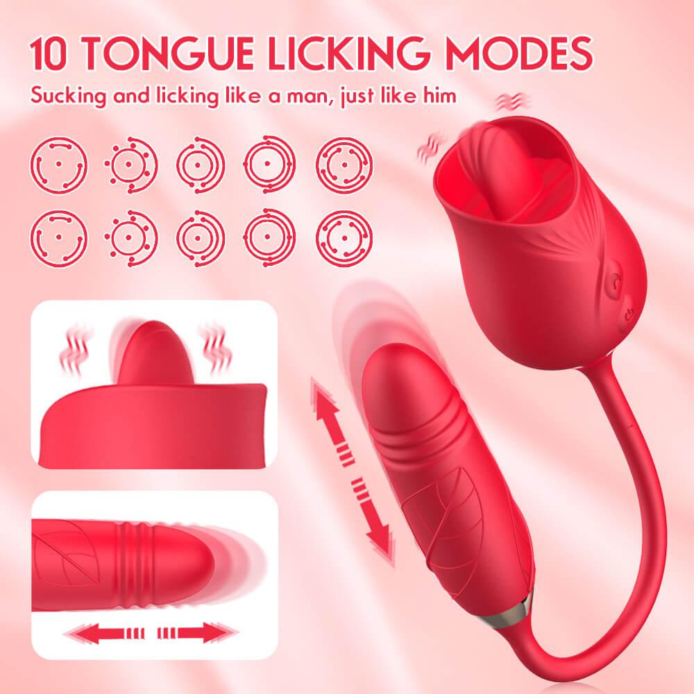New Generation Rose Toy Sucking Vibrator Clitoris Sucking G-spot Toys - {{ LEVETT }}