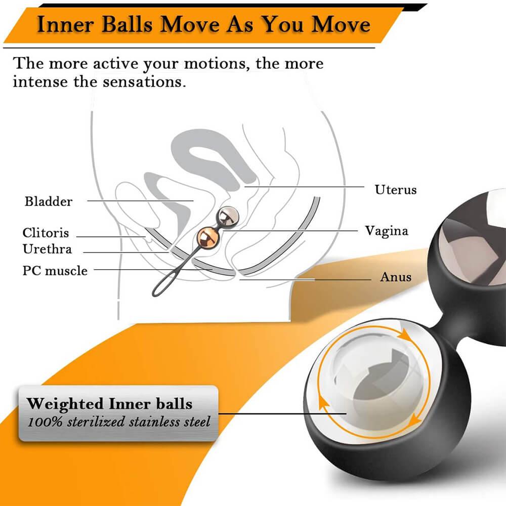 3 Different Weights Remote Control Ben Wa Balls for Women Pelvic Floor - {{ LEVETT }}