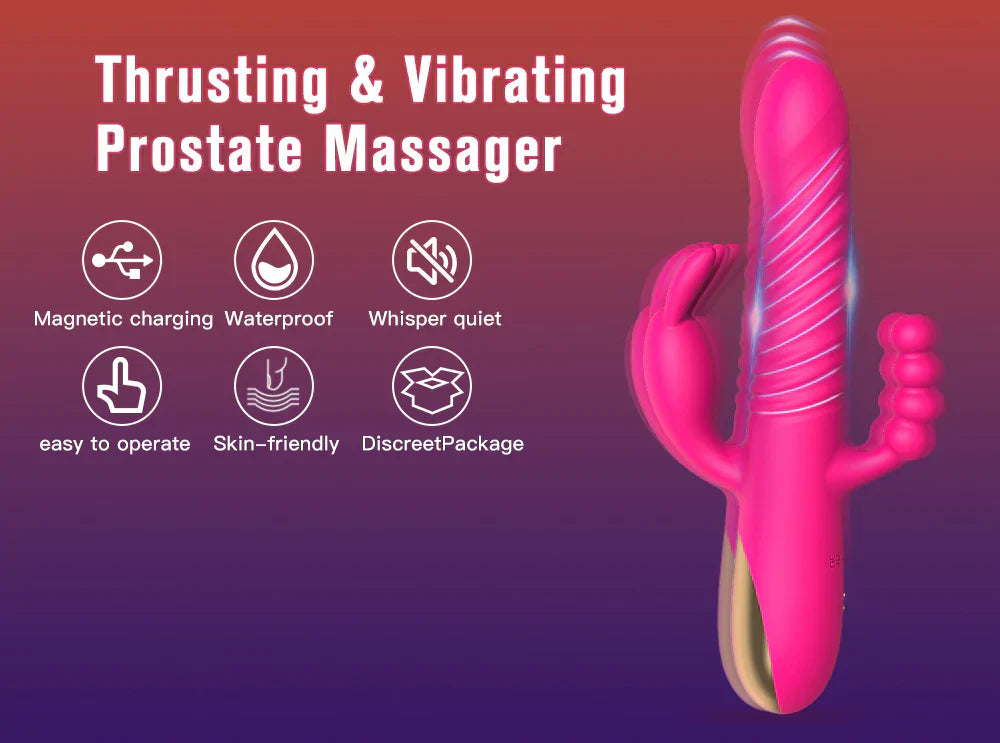 Rhea 3-in-1 Rabbit Vibrator | Thrusting G-Spot & Clitoral Stimulator
