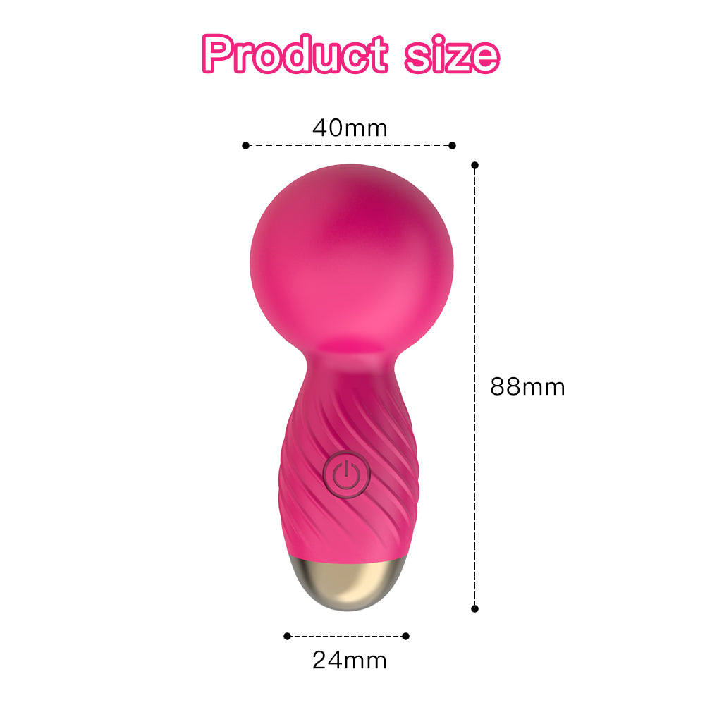 Rose Red Mini Hammer Massager AV Vibrator-16 Frequency Vibration Fun-Mates Rose Red Mini Hammer Massager AV Vibrator-16 Frequency Vibration Fun-Mates