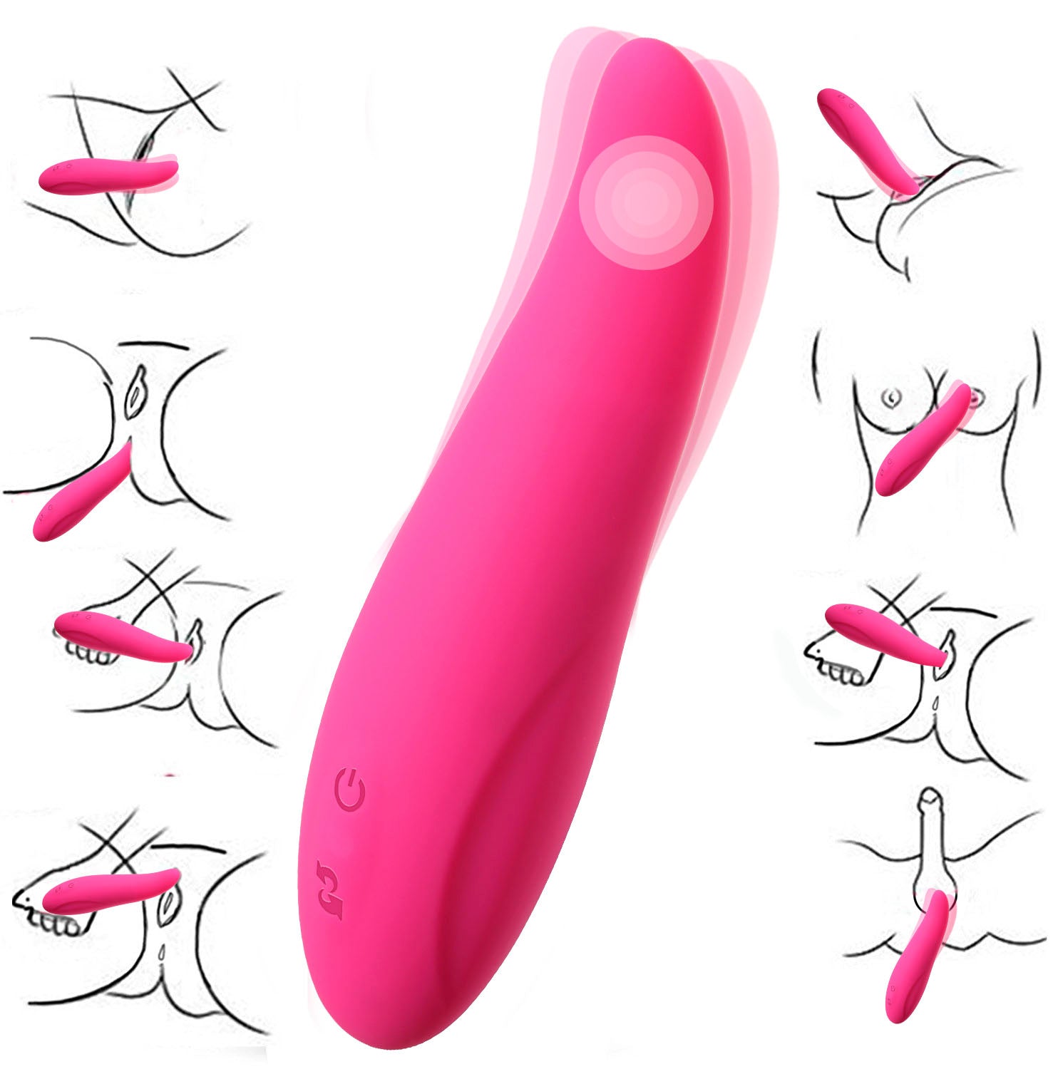 Faithe Wonderful Tongue Vibrator-8 Vibration Frequency