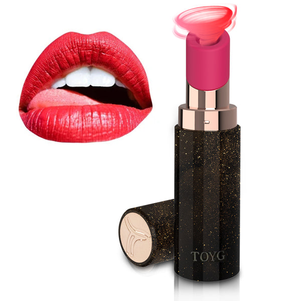 TOYG Lipstick Sucker Black Gold G-spot Clitoral Stimulator 6 Sucking