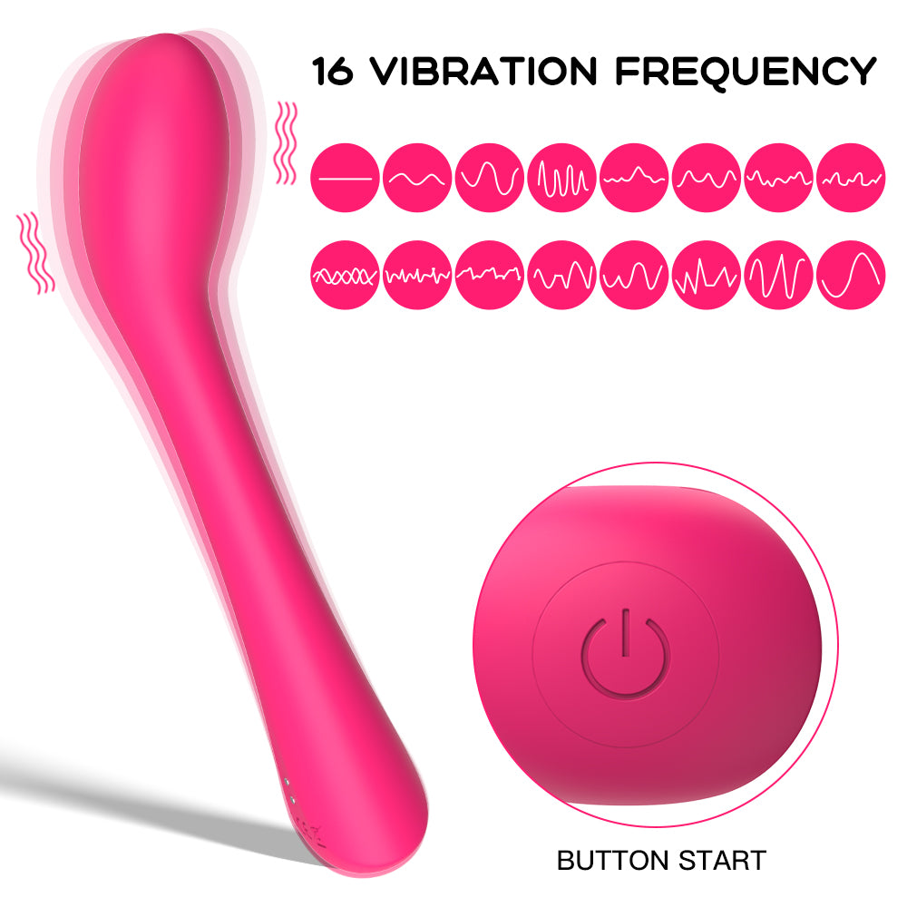 Enki Cue-Shaped Vibrator-16 Frequency Vibration