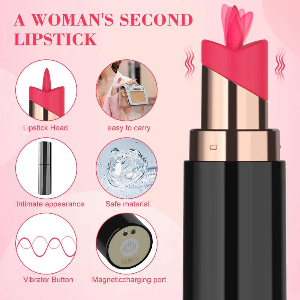 Tongue Lipstick Clit Licking Tease Vibrator