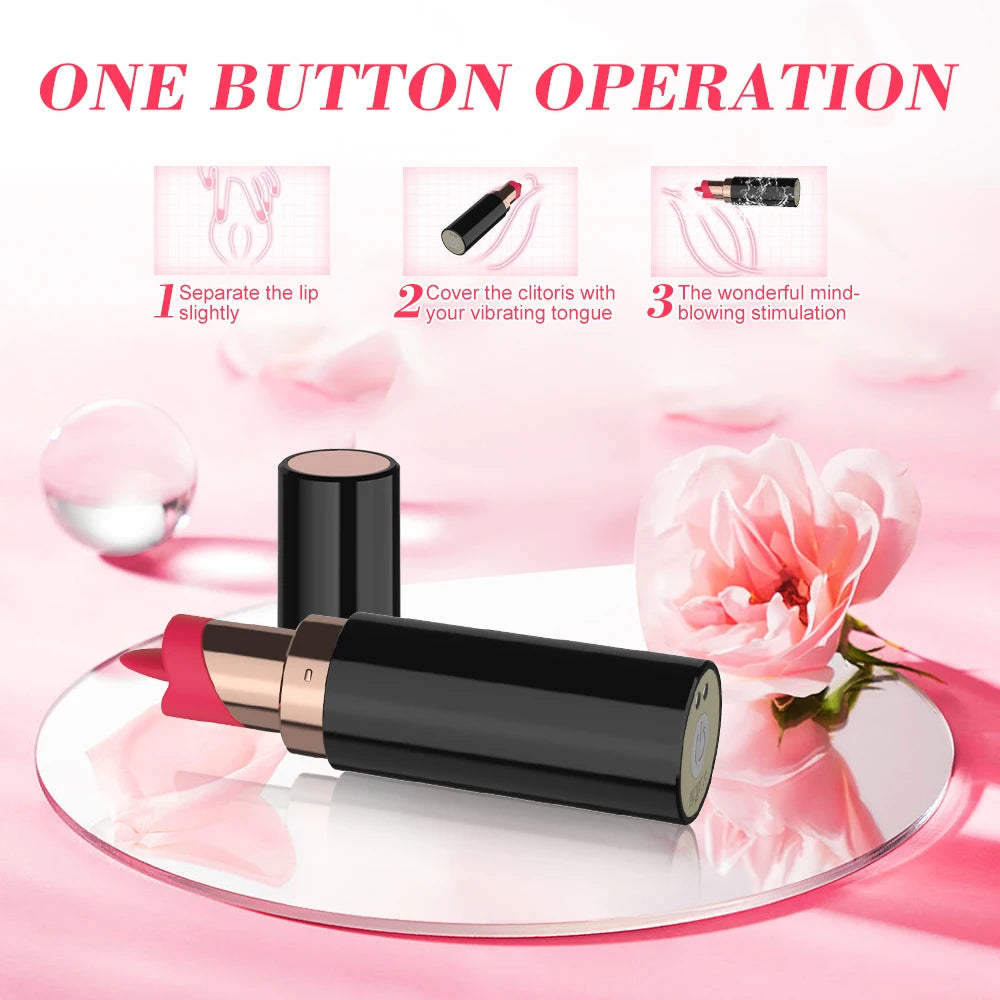 Tongue Lipstick Clit Licking Tease Vibrator