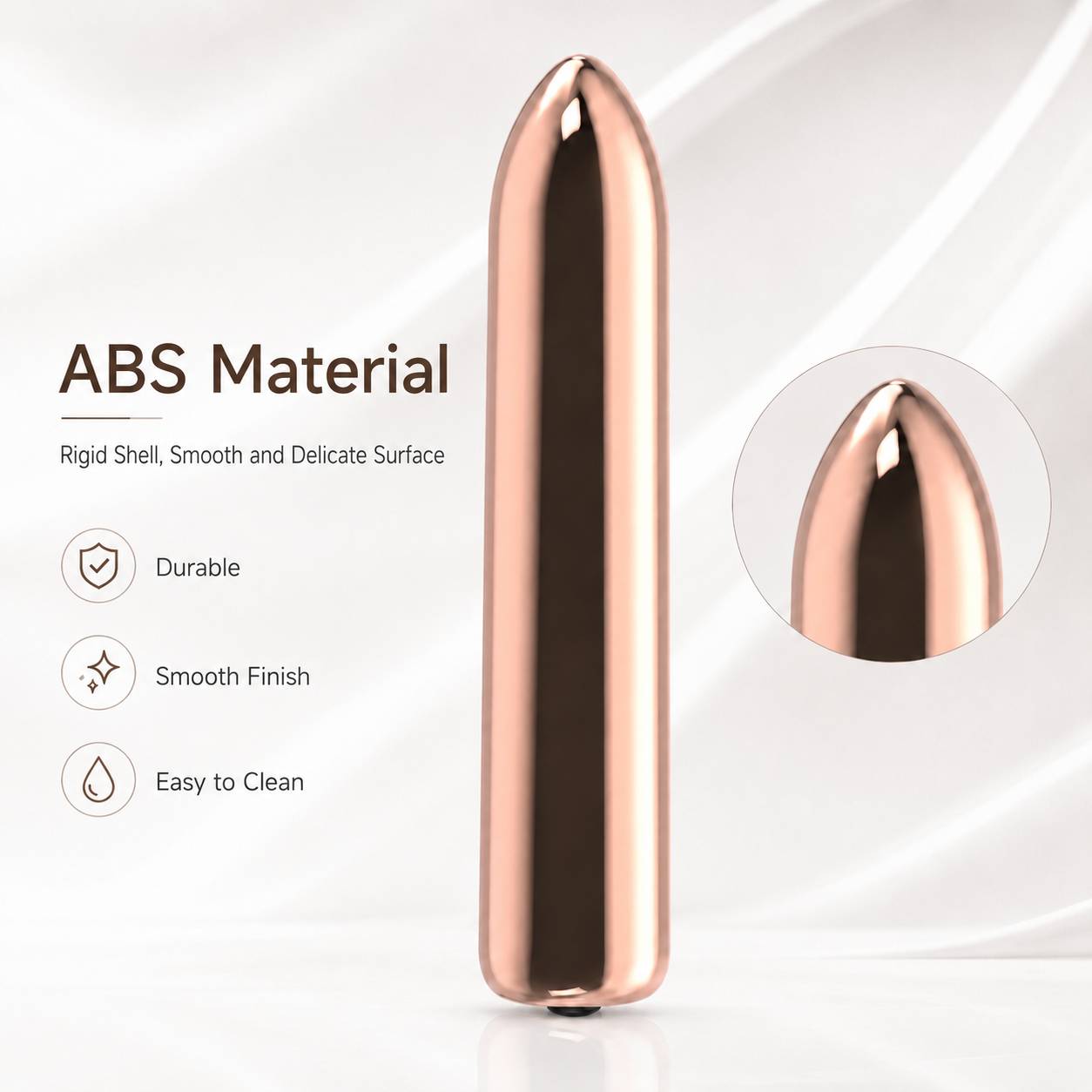 Rose Gold Bullet Vibrator—16 Vibration Modes