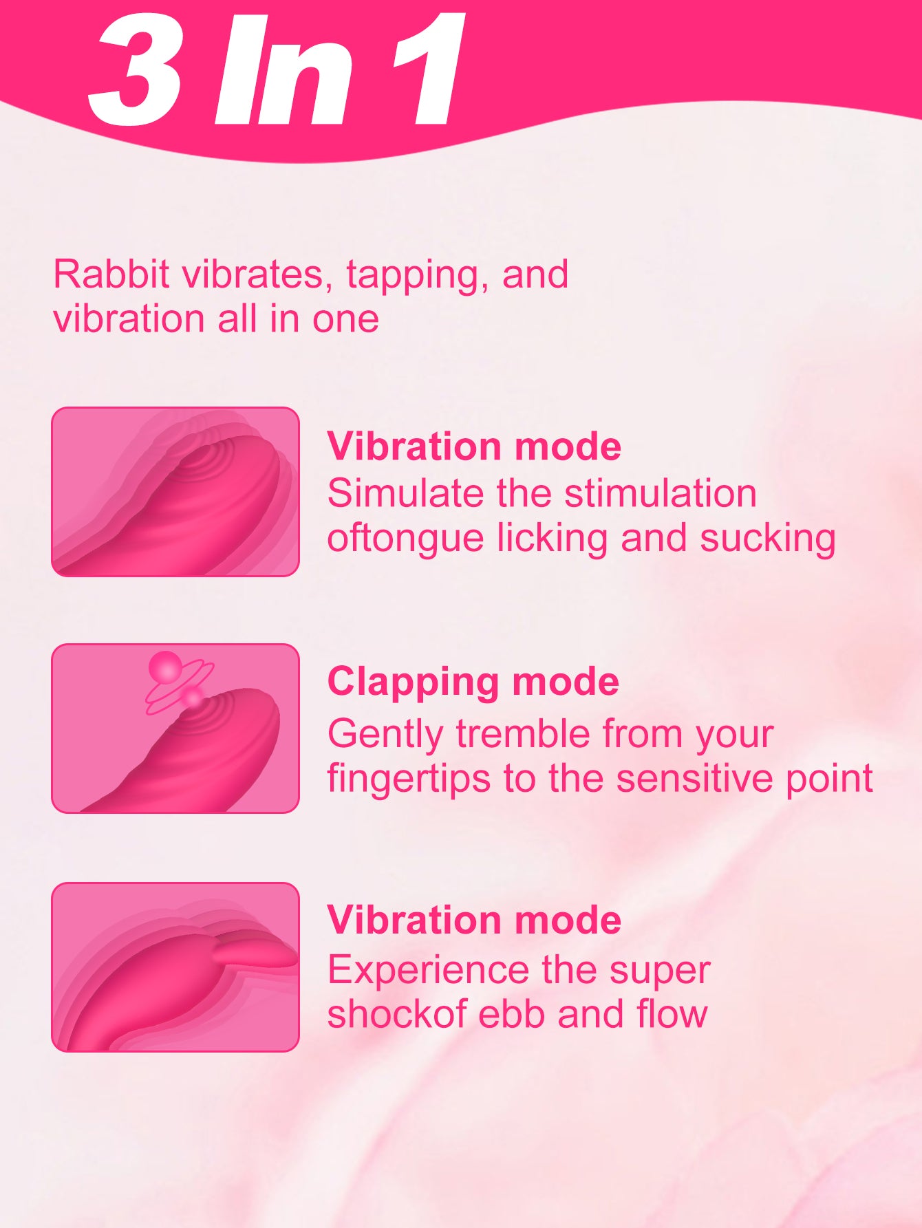 Proser Rabbit Vibrator with 5+10 Vibration Modes