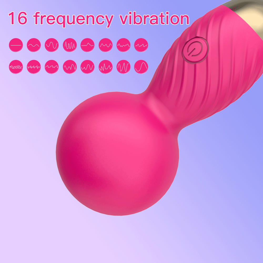 Rose Red Mini Hammer Massager AV Vibrator-16 Frequency Vibration Fun-Mates Rose Red Mini Hammer Massager AV Vibrator-16 Frequency Vibration Fun-Mates