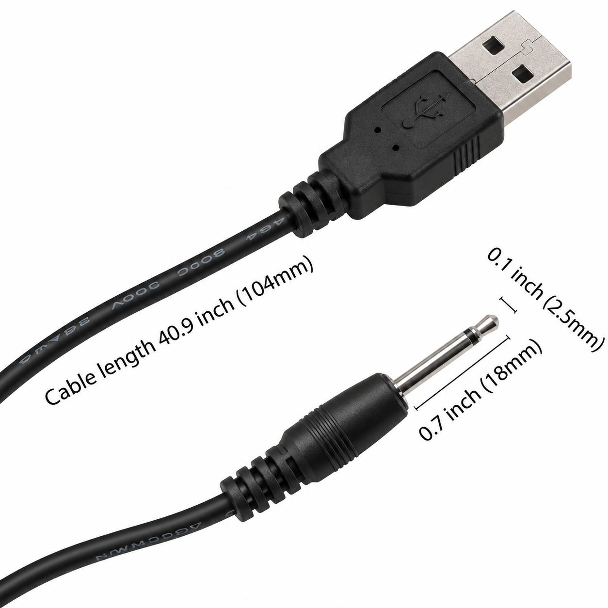 USB Fun-Mates Charger Adapter Cord 2.5mm Replacement