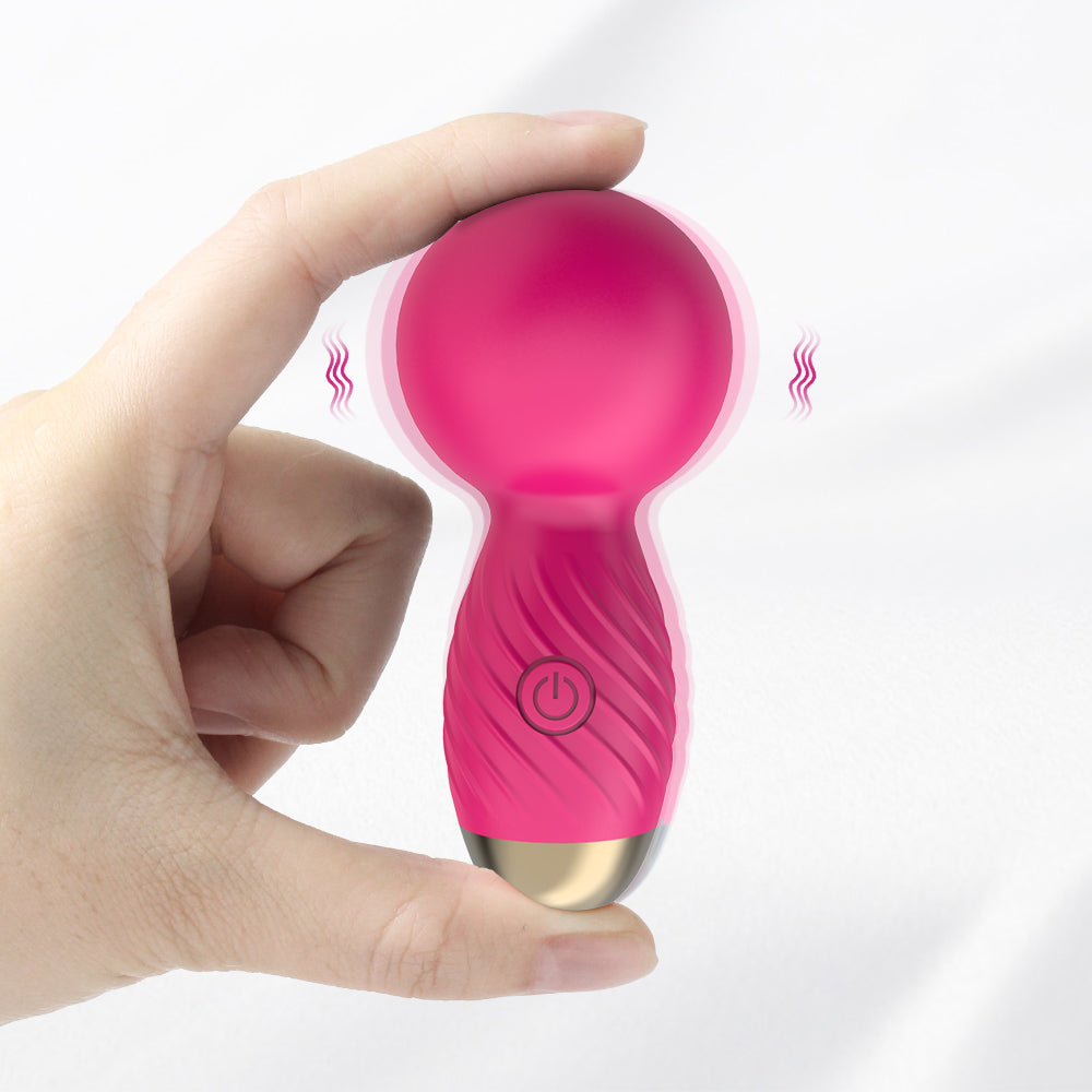 Rose Red Mini Hammer Massager AV Vibrator-16 Frequency Vibration Fun-Mates Rose Red Mini Hammer Massager AV Vibrator-16 Frequency Vibration Fun-Mates