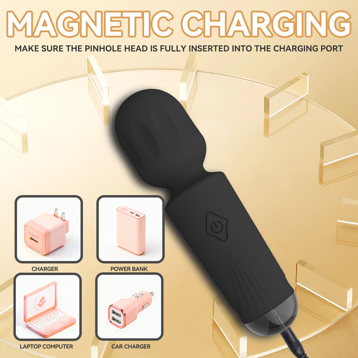 Mini Wand Massager AV Vibrator-10 Frequency Vibration