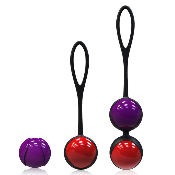 Fuchsia Kegel Balls Set to Exercise Pelvic Floor Muscles,Gravity Balls,Pelvic Muscles Exercises &amp; Bladder Control