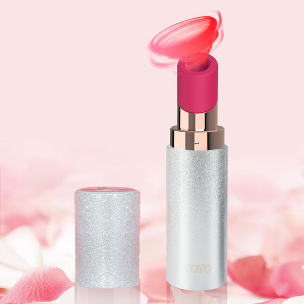 TOYG Lipstick Sucker Silver White G-spot Clitoral Stimulator 6 Sucking
