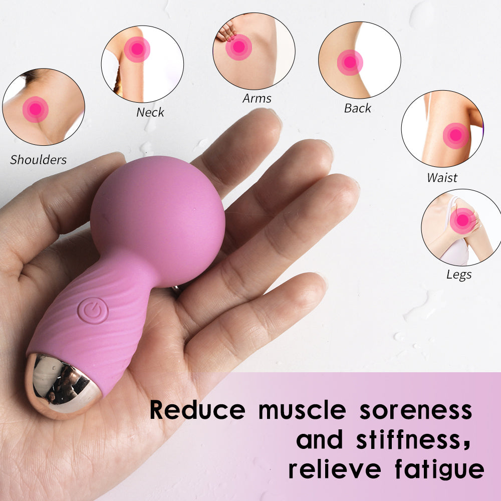 Pink Mini Hammer Massager AV Vibrator-16 Frequency Vibration Fun-Mates Pink Mini Hammer Massager AV Vibrator-16 Frequency Vibration Fun-Mates