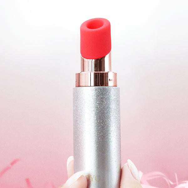 TOYG Lipstick Sucker Silver White G-spot Clitoral Stimulator 6 Sucking