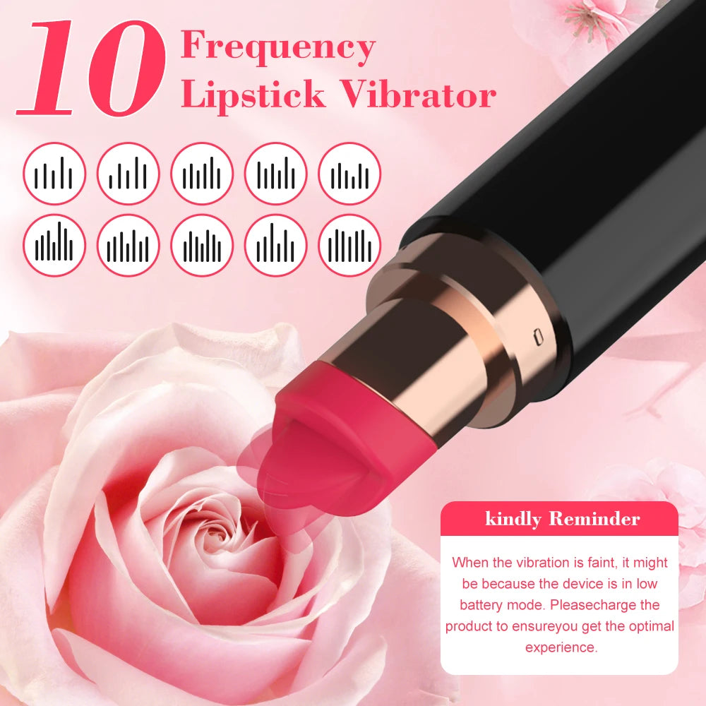 Tongue Lipstick Clit Licking Tease Vibrator