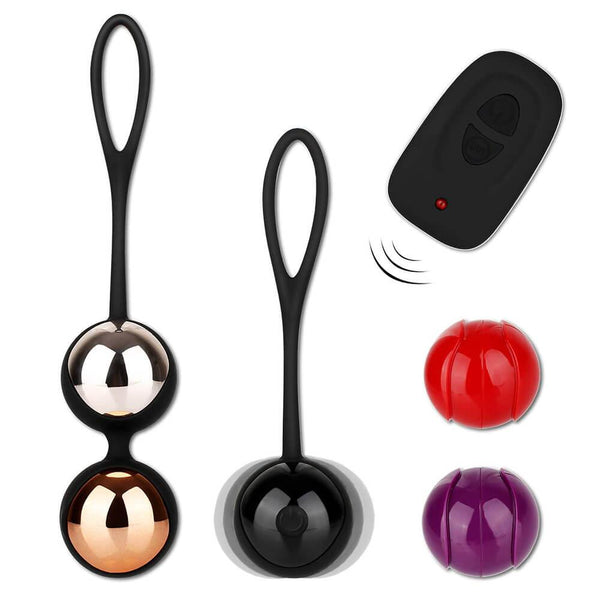 3 Different Weights Remote Control Ben Wa Balls for Women Pelvic Floor - {{ LEVETT }}