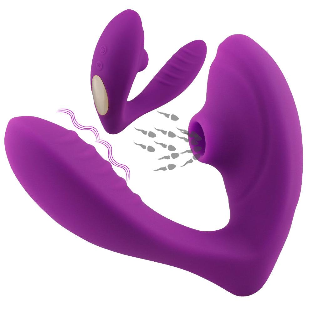 Female Sucking Vibrator with Suction - {{ LEVETT }}