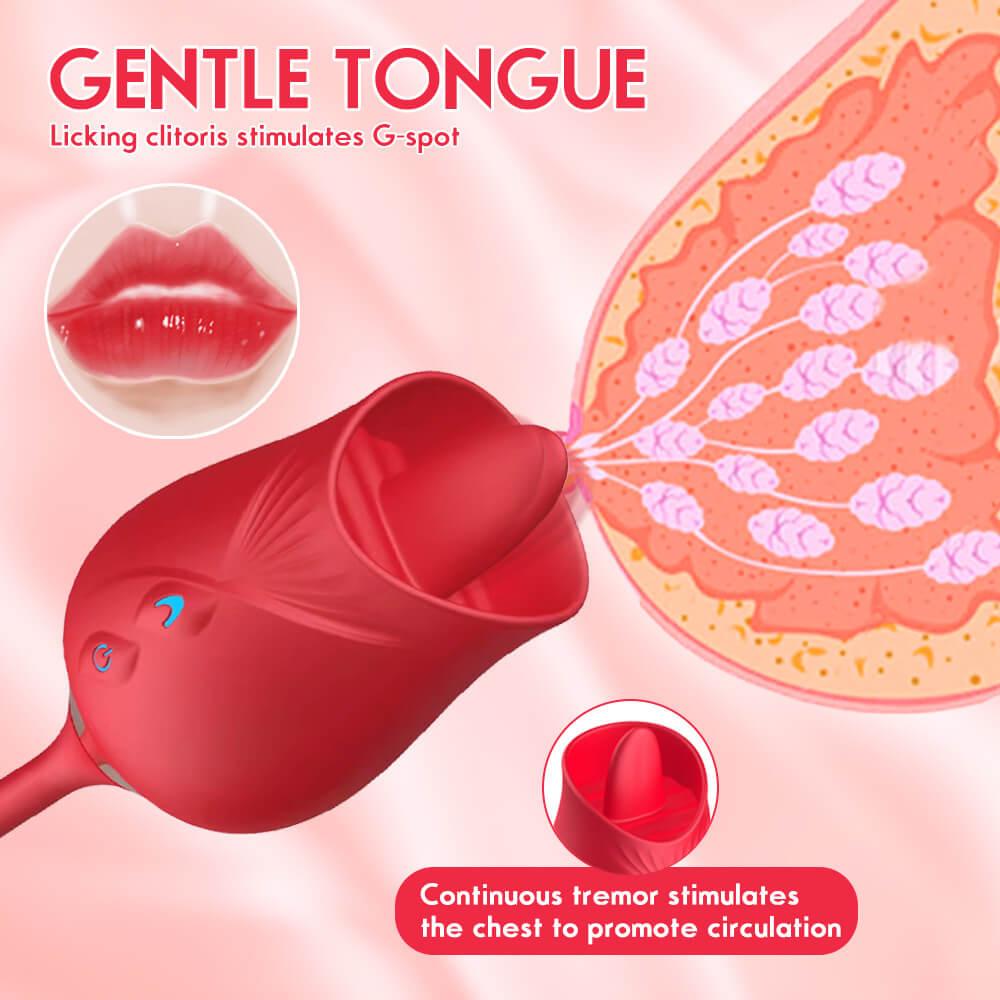 Rose Vibrators Sucking Tongue Toys - Fun-Mates Rose Vibrators Sucking Tongue Toys - Fun-Mates
