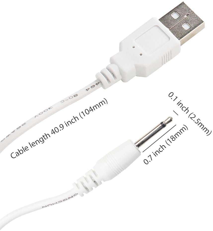 USB Fun-Mates Charger Adapter Cord 2.5mm Replacement - {{ LEVETT }}
