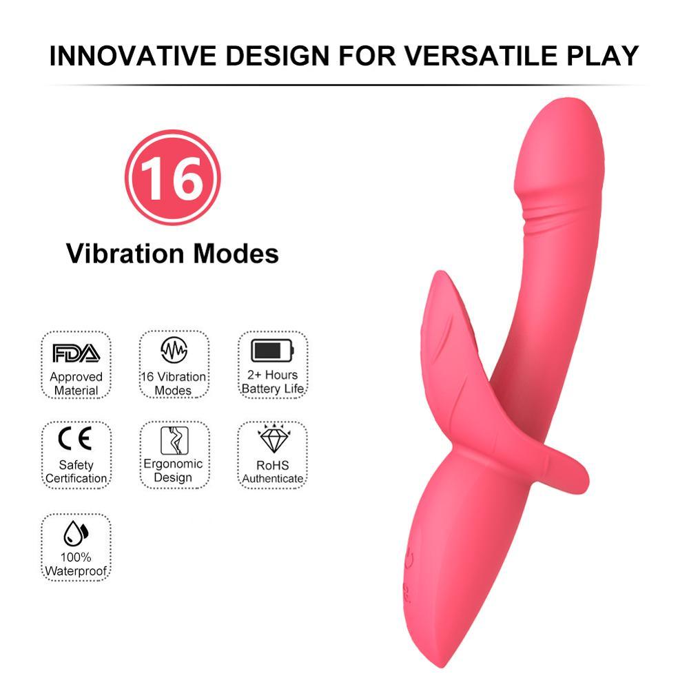 Rabbit Dildo Vibrator G-spot Toy - Fun-Mates Rabbit Dildo Vibrator G-spot Toy - Fun-Mates