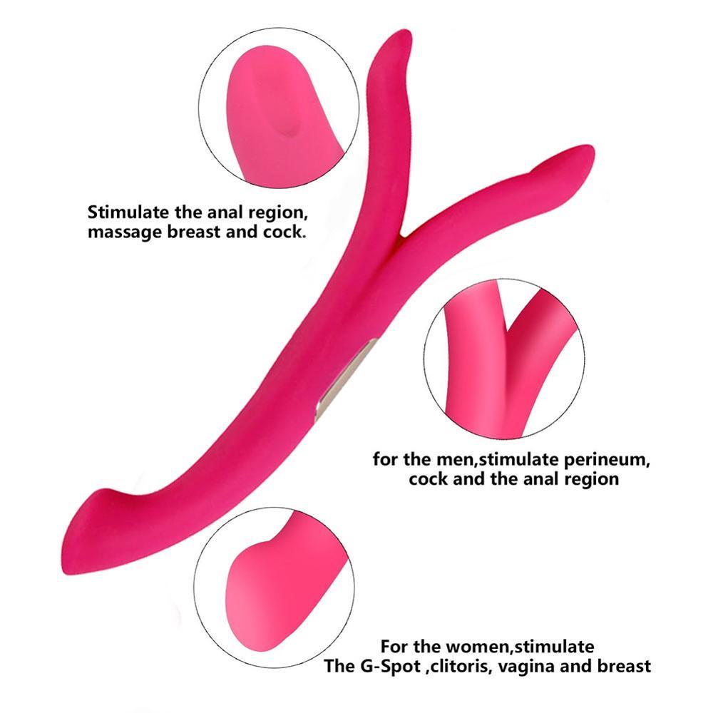 Y Shape G Spot Vibrators for Couples Flirting - Fun-Mates Y Shape G Spot Vibrators for Couples Flirting - Fun-Mates