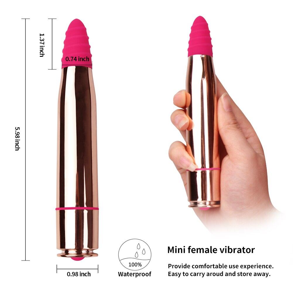16 Speed Women Lipstick Golden Bullet Vibrator G-spot Vibrating Clitoris Stimulator - {{ LEVETT }}