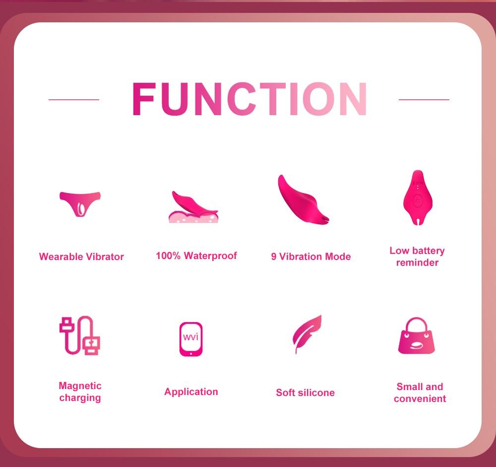 App Remote Control Wearable Panty Clitoral Vibrators, G Spot Butterfly  Vibrators with 9 Vibration Massager, Waterproof Magnetic Charging Sex Toys  for